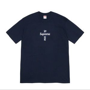 Supreme cross box logo t shirt